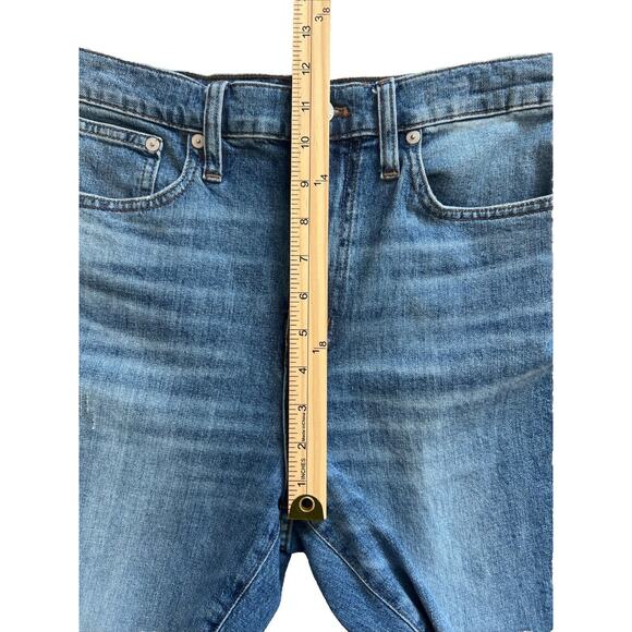 Madewell Jeans Womens 28T Hi-Rise Slim Boy Two Tone Denim Ankle Distressed Boho - Picture 10 of 13